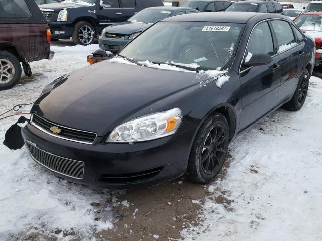 2G1WT58K079390952 - 2007 CHEVROLET IMPALA LT BLACK photo 2