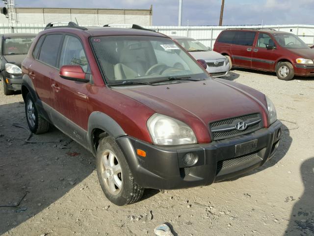 KM8JN72D35U065306 - 2005 HYUNDAI TUCSON GLS MAROON photo 1