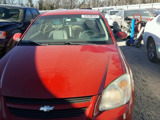 1G1AL55F077250340 - 2007 CHEVROLET COBALT LT RED photo 9