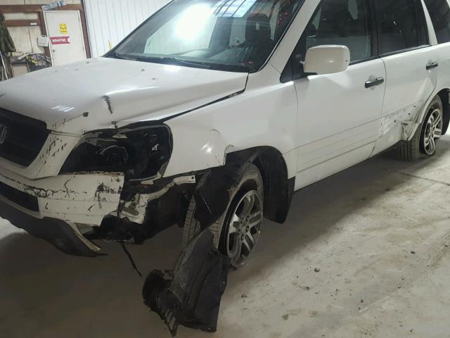 2HKYF18553H574043 - 2003 HONDA PILOT EXL WHITE photo 9