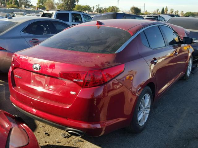 5XXGM4A71DG132842 - 2013 KIA OPTIMA LX RED photo 4