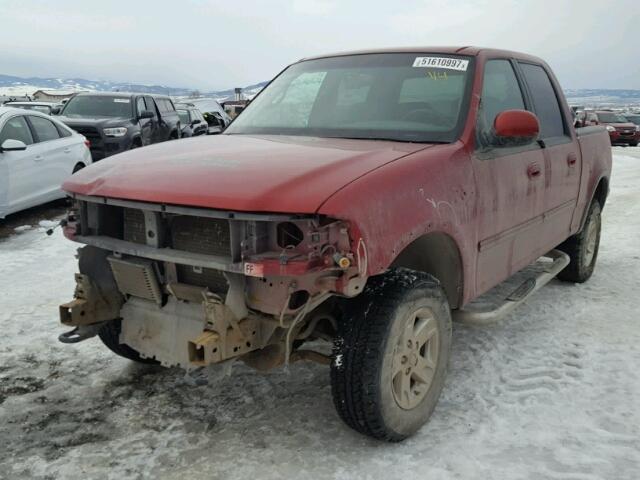 1FTRW08L12KA20169 - 2002 FORD F150 SUPER RED photo 2