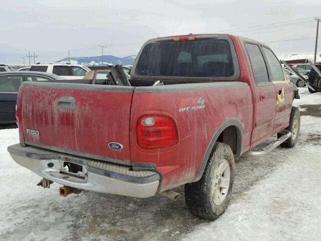 1FTRW08L12KA20169 - 2002 FORD F150 SUPER RED photo 4