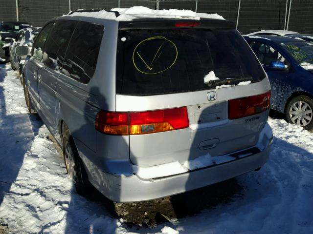 5FNRL18624B083404 - 2004 HONDA ODYSSEY EX SILVER photo 3