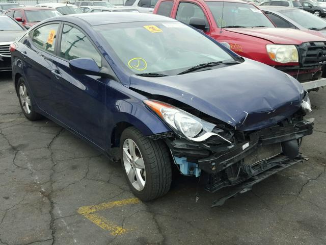 5NPDH4AE0DH436187 - 2013 HYUNDAI ELANTRA GL BLUE photo 1