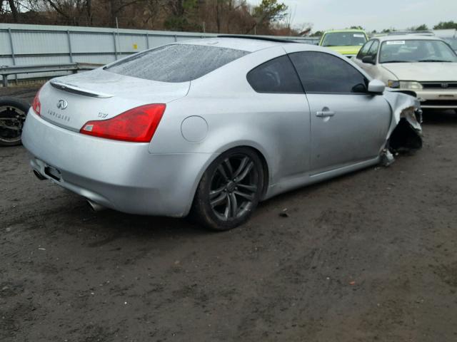 JNKCV64E98M102665 - 2008 INFINITI G37 BASE SILVER photo 4