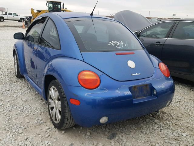3VWCD21C33M444042 - 2003 VOLKSWAGEN NEW BEETLE 蓝色 照片 3