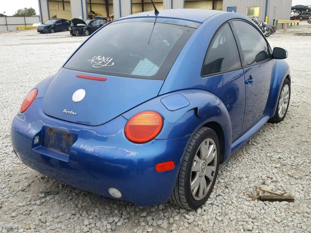 3VWCD21C33M444042 - 2003 VOLKSWAGEN NEW BEETLE 蓝色 照片 4