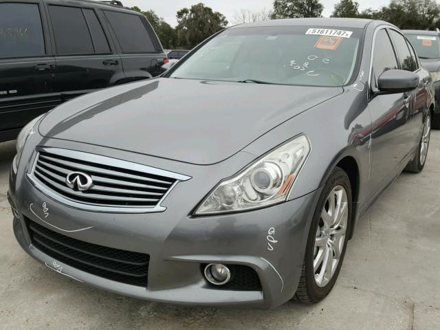 JN1CV6AP9CM935434 - 2012 INFINITI G37 BASE GRAY photo 2