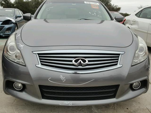 JN1CV6AP9CM935434 - 2012 INFINITI G37 BASE GRAY photo 9