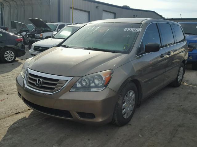 5FNRL3H24AB018073 - 2010 HONDA ODYSSEY LX GOLD photo 2