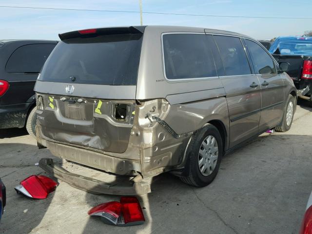 5FNRL3H24AB018073 - 2010 HONDA ODYSSEY LX GOLD photo 4