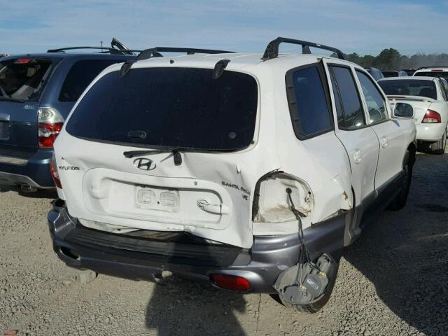 KM8SC13D04U604629 - 2004 HYUNDAI SANTA FE G WHITE photo 4