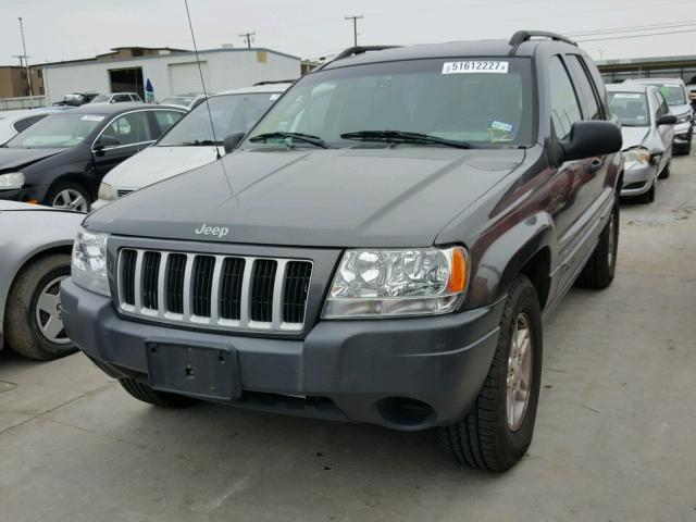 1J4GX48SX4C381118 - 2004 JEEP GRAND CHER GRAY photo 2