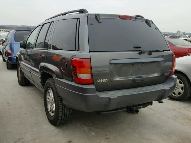 1J4GX48SX4C381118 - 2004 JEEP GRAND CHER GRAY photo 3