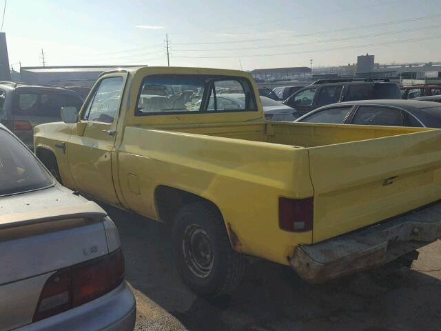 1GCDR14H1HJ168913 - 1987 CHEVROLET R10 YELLOW photo 3