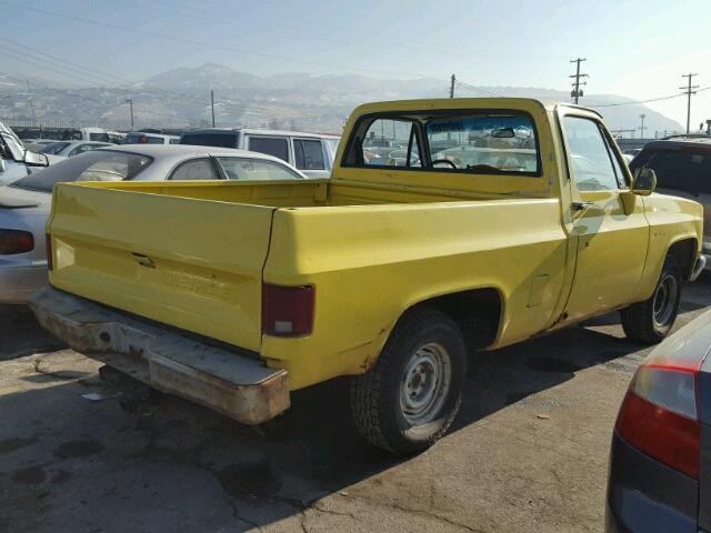 1GCDR14H1HJ168913 - 1987 CHEVROLET R10 YELLOW photo 4