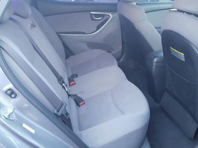 KMHDH4AE2CU450107 - 2012 HYUNDAI ELANTRA GL GRAY photo 6