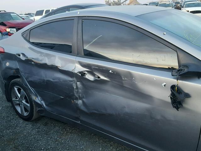 KMHDH4AE2CU450107 - 2012 HYUNDAI ELANTRA GL GRAY photo 9