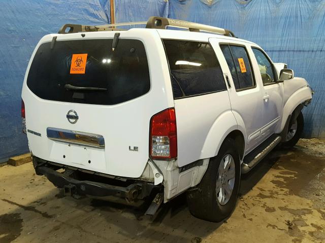 5N1AR18W27C608826 - 2007 NISSAN PATHFINDER WHITE photo 4