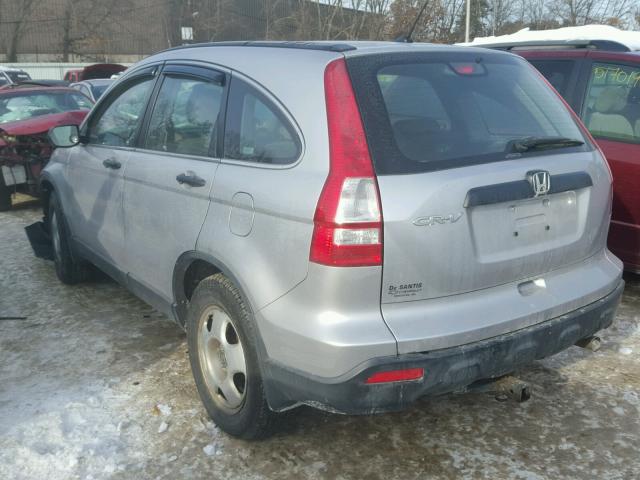 JHLRE48349C004176 - 2009 HONDA CR-V LX SILVER photo 3