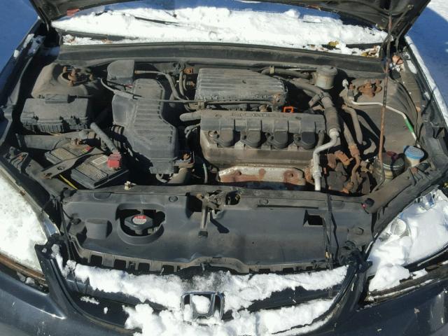 2HGES16555H516318 - 2005 HONDA CIVIC LX BLACK photo 7