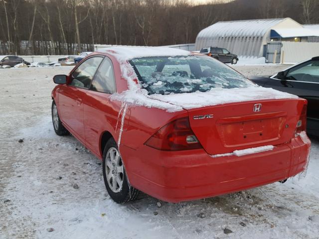 1HGEM22913L082536 - 2003 HONDA CIVIC EX 红色 照片 3