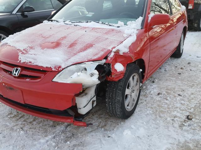 1HGEM22913L082536 - 2003 HONDA CIVIC EX 红色 照片 9