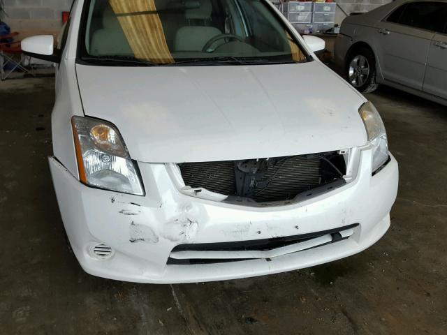 3N1AB6AP0AL663489 - 2010 NISSAN SENTRA BAS WHITE photo 9