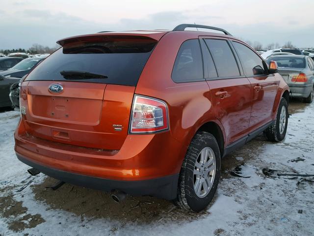 2FMDK48C58BA27282 - 2008 FORD EDGE SEL ORANGE photo 4