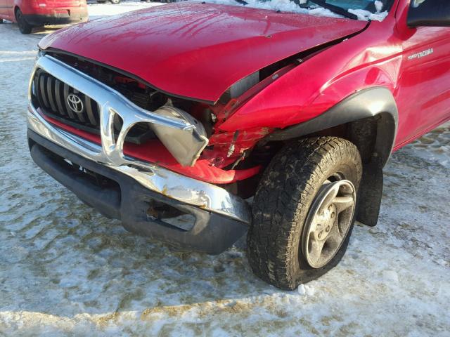 5TEWN72N64Z346735 - 2004 TOYOTA TACOMA XTR RED photo 9