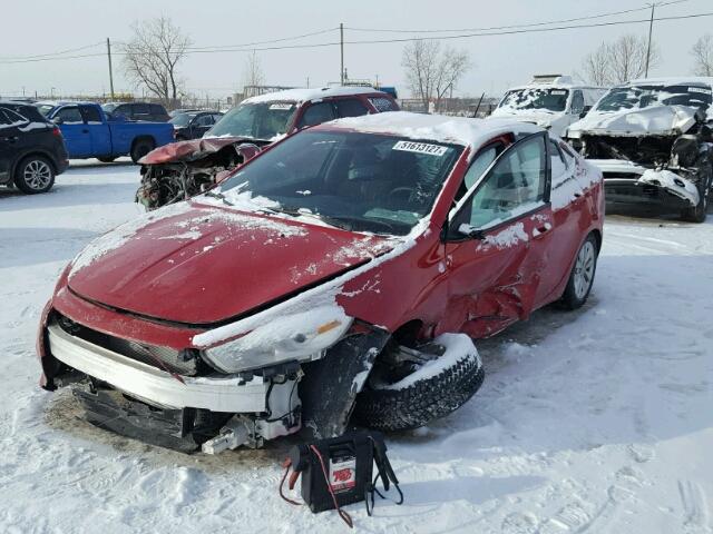 1C3CDFDH1ED730380 - 2014 DODGE DART SE AE RED photo 2