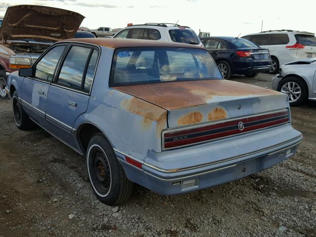 1G4NV54UXLM045621 - 1990 BUICK SKYLARK BLUE photo 3