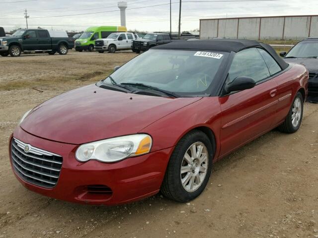 1C3EL75R95N640459 - 2005 CHRYSLER SEBRING GT RED photo 2