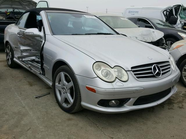 WDBTK75J15F129238 - 2005 MERCEDES-BENZ CLK 500 SILVER photo 1