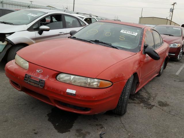 1G3NL52F54C187803 - 2004 OLDSMOBILE ALERO GL RED photo 2