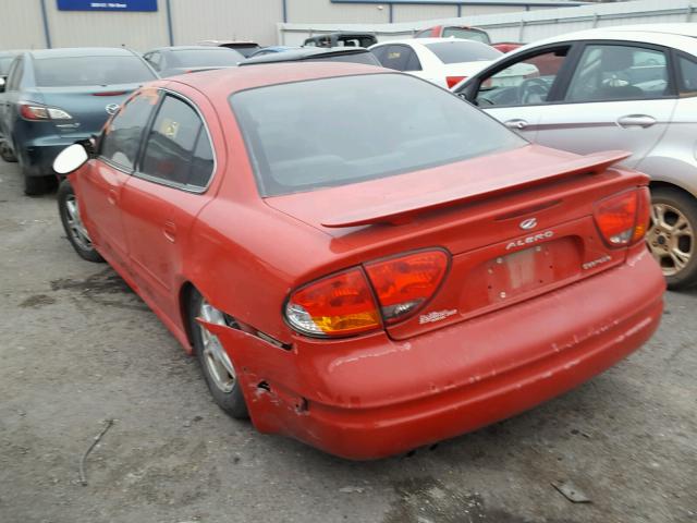 1G3NL52F54C187803 - 2004 OLDSMOBILE ALERO GL RED photo 3