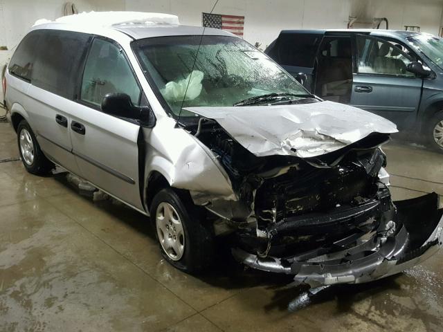 1B4GP25B42B635890 - 2002 DODGE CARAVAN SE SILVER photo 1