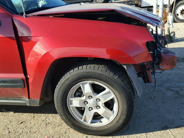 1J4GR48KX5C542384 - 2005 JEEP GRAND CHER RED photo 9