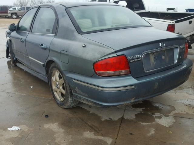 KMHWF35H25A159334 - 2005 HYUNDAI SONATA GLS BLUE photo 3