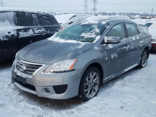 3N1AB7AP2EY226673 - 2014 NISSAN SENTRA S GRAY photo 2