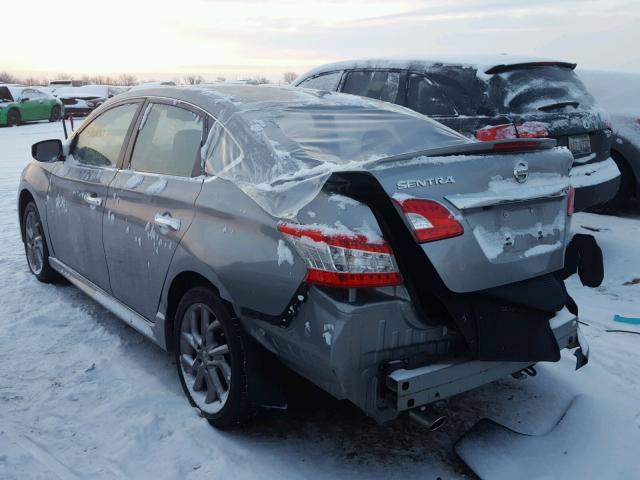 3N1AB7AP2EY226673 - 2014 NISSAN SENTRA S GRAY photo 3