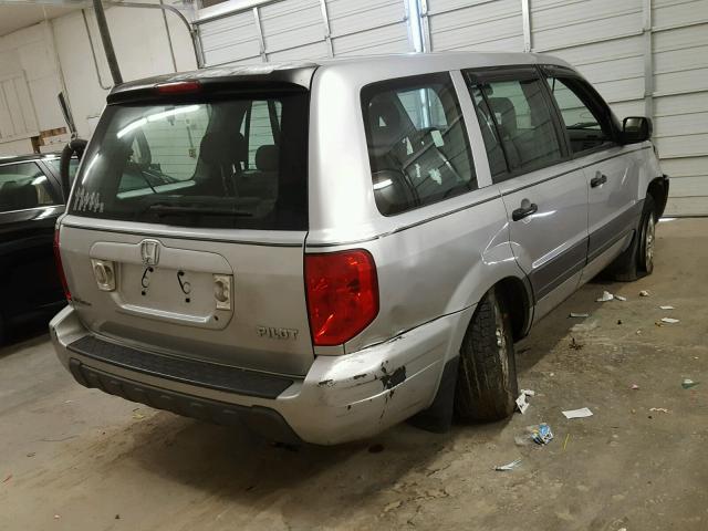 2HKYF18143H604582 - 2003 HONDA PILOT LX SILVER photo 4