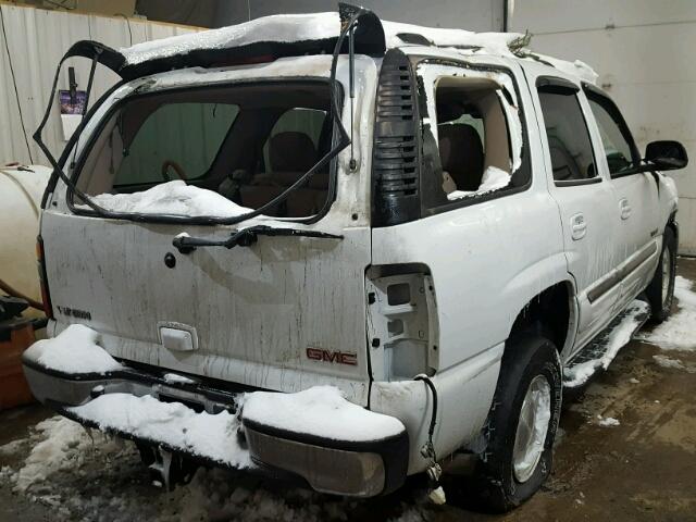 1GKEK13T44J142562 - 2004 GMC YUKON WHITE photo 4