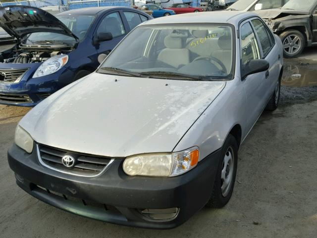 1NXBR12E91Z561588 - 2001 TOYOTA COROLLA CE SILVER photo 2