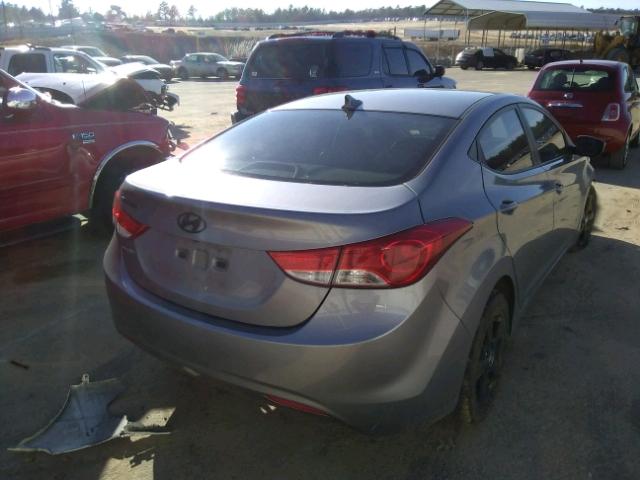 KMHDH4AE3BU131569 - 2011 HYUNDAI ELANTRA GL SILVER photo 4