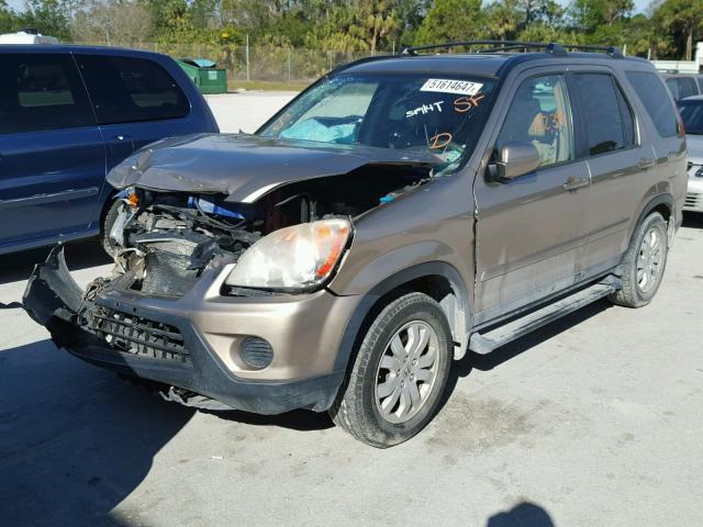 SHSRD78915U328312 - 2005 HONDA CR-V SE TAN photo 2