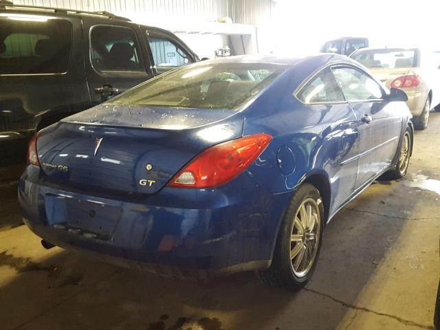 1G2ZH158264165817 - 2006 PONTIAC G6 GT BLUE photo 4