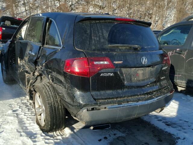 2HNYD2H29AH525641 - 2010 ACURA MDX BLACK photo 3