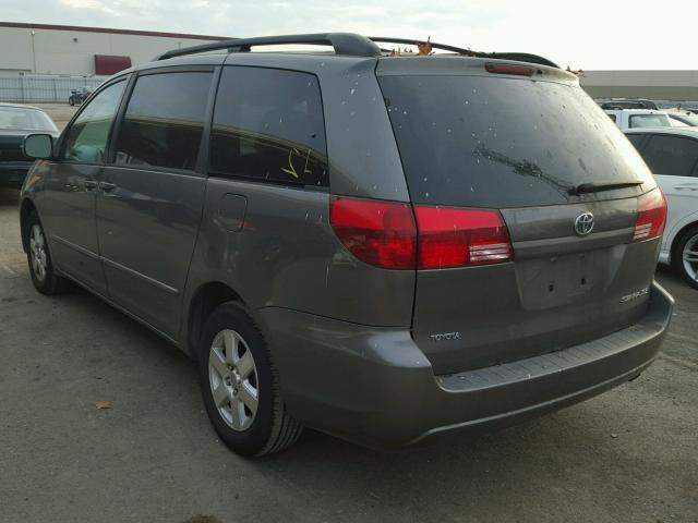 5TDZA22C94S161845 - 2004 TOYOTA SIENNA XLE GRAY photo 3